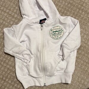 Jack by BB Dakota White Kids Hoodie with Green Logo